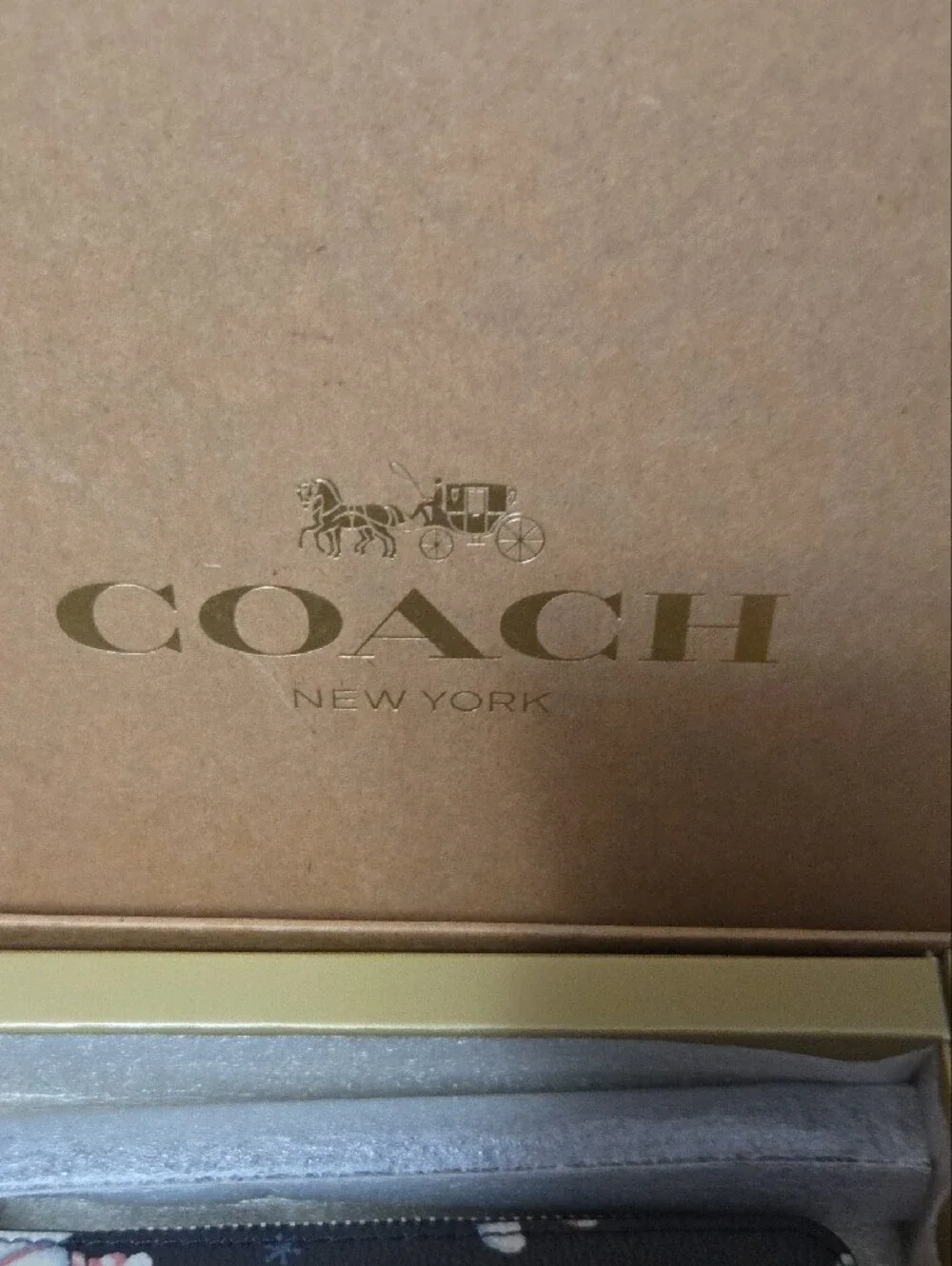 Coach Black Canvas Zip Pouch with Snowman Print